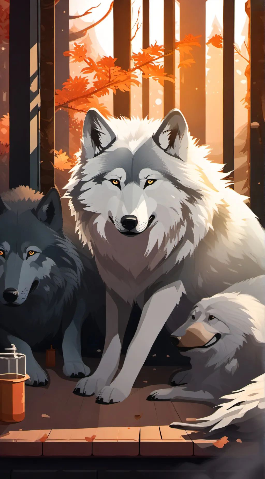 ai character: Wolf background