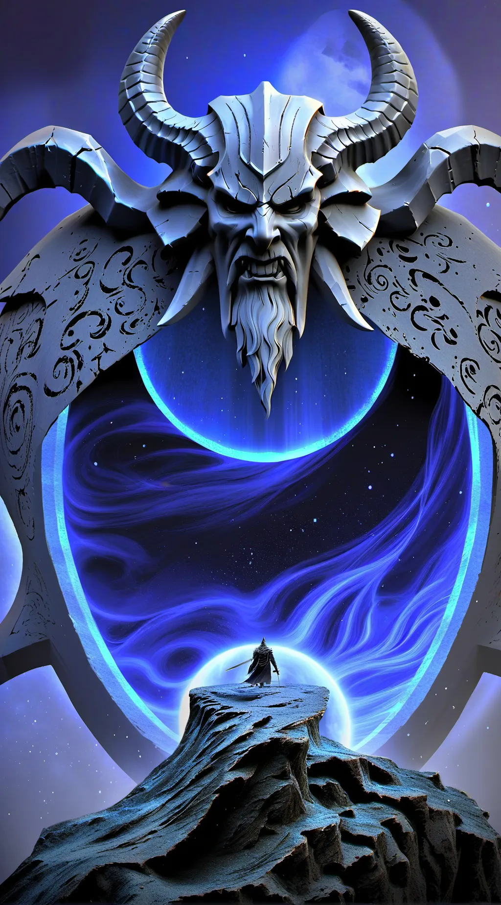 ai character: blue troll background