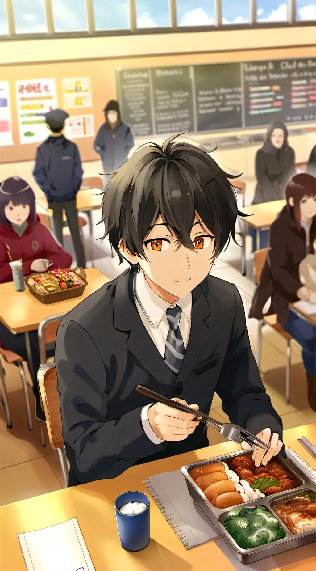 ai character: school but vampire background