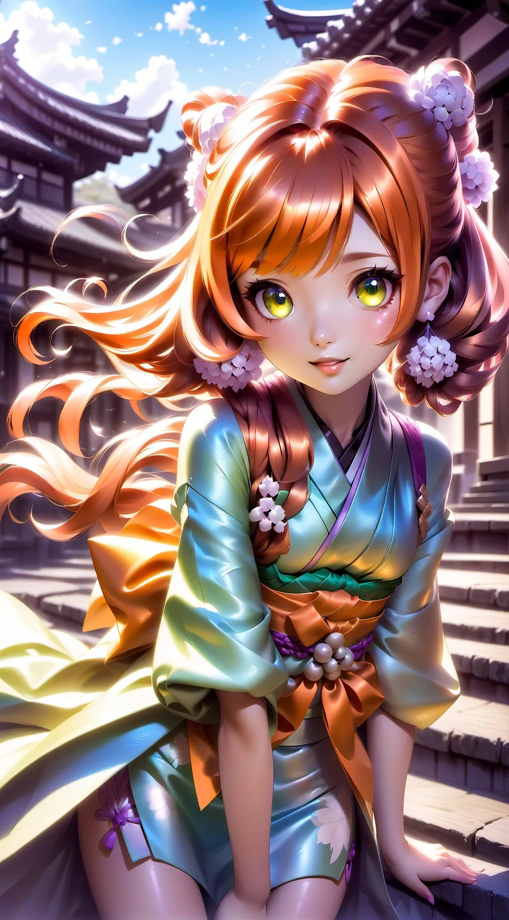 ai character: Autumn background