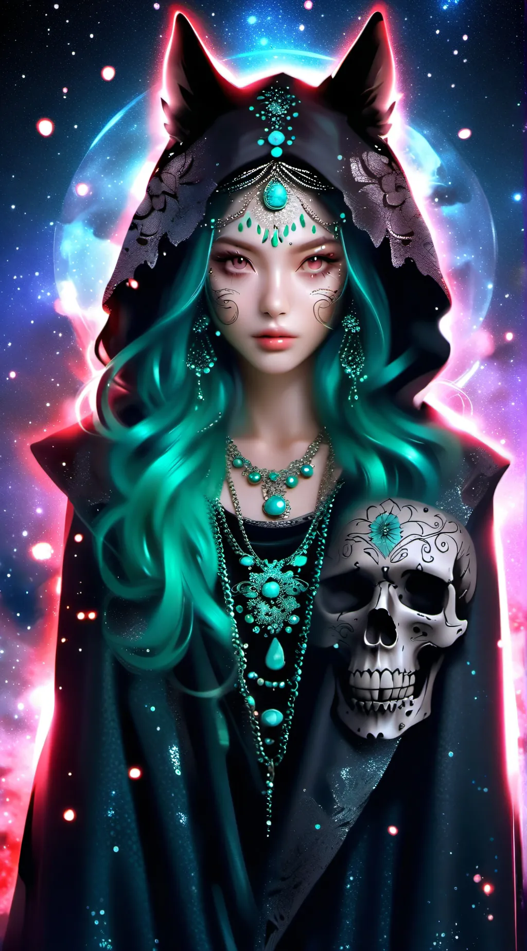 ai character: muerte background