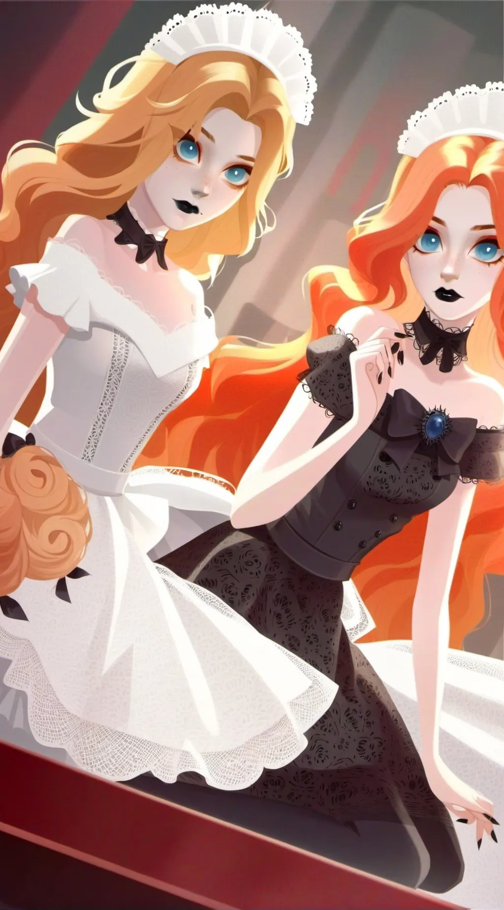 ai character: lilly &diana  background