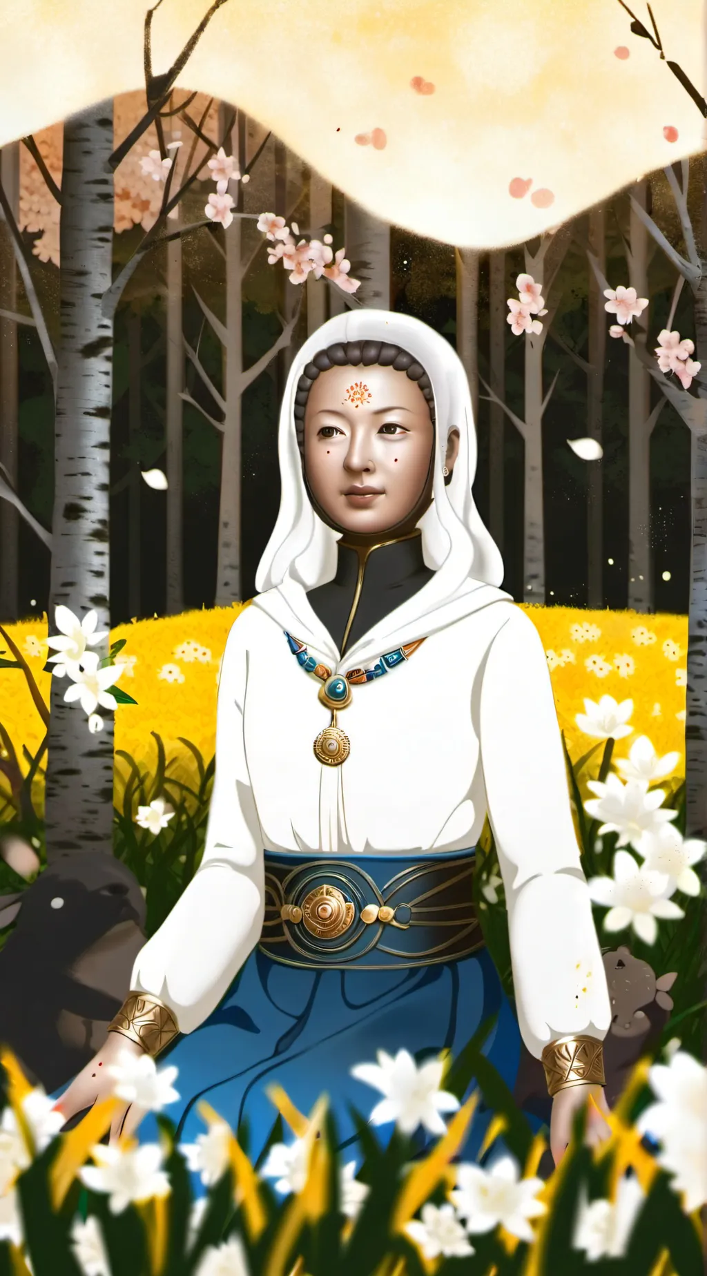 ai character: buddha background