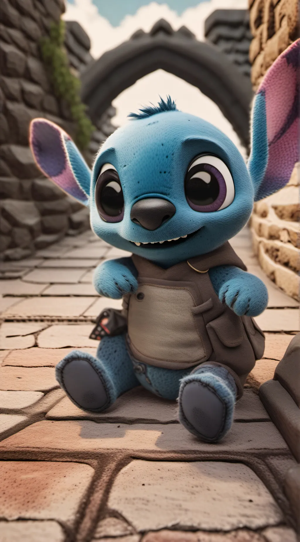 ai character: stitch background