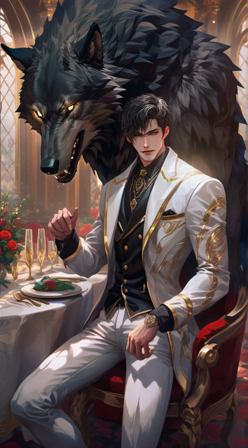 ai character: alpha Xavier  background