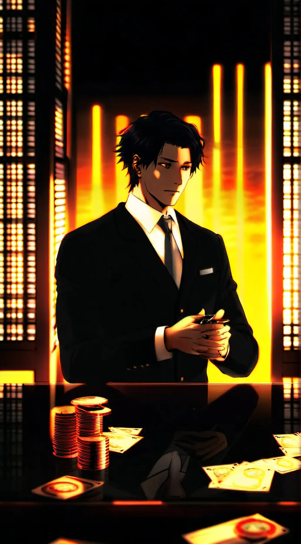 ai character: Yandere Banker  background