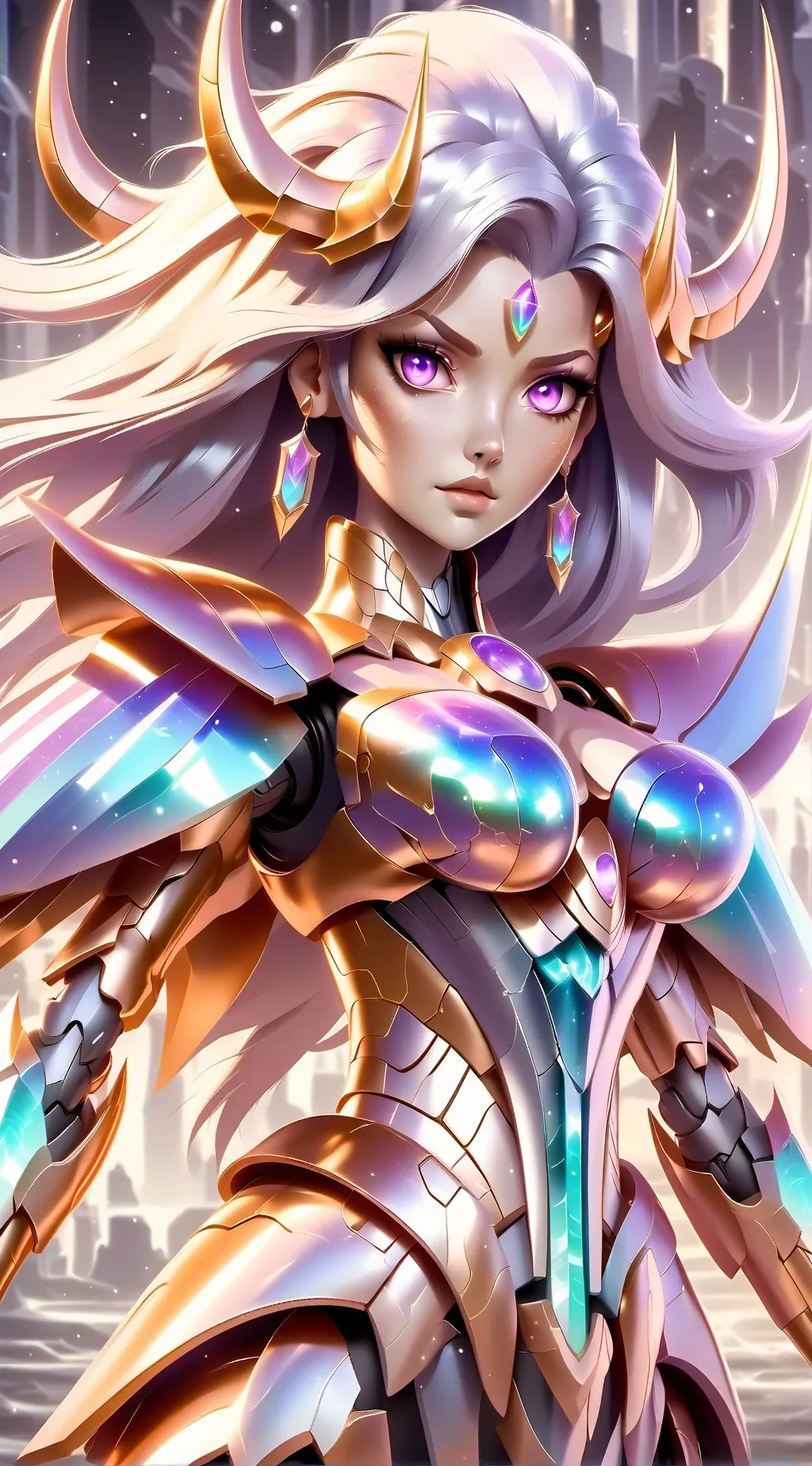 ai character: Chrome background