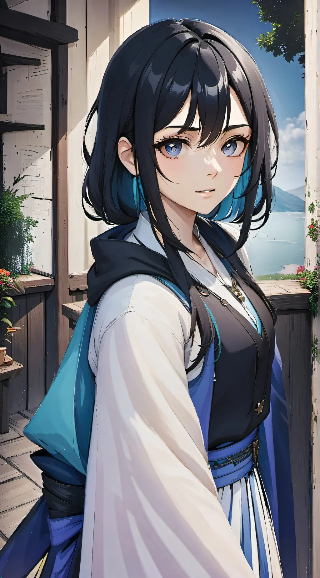 ai character: Ash  background