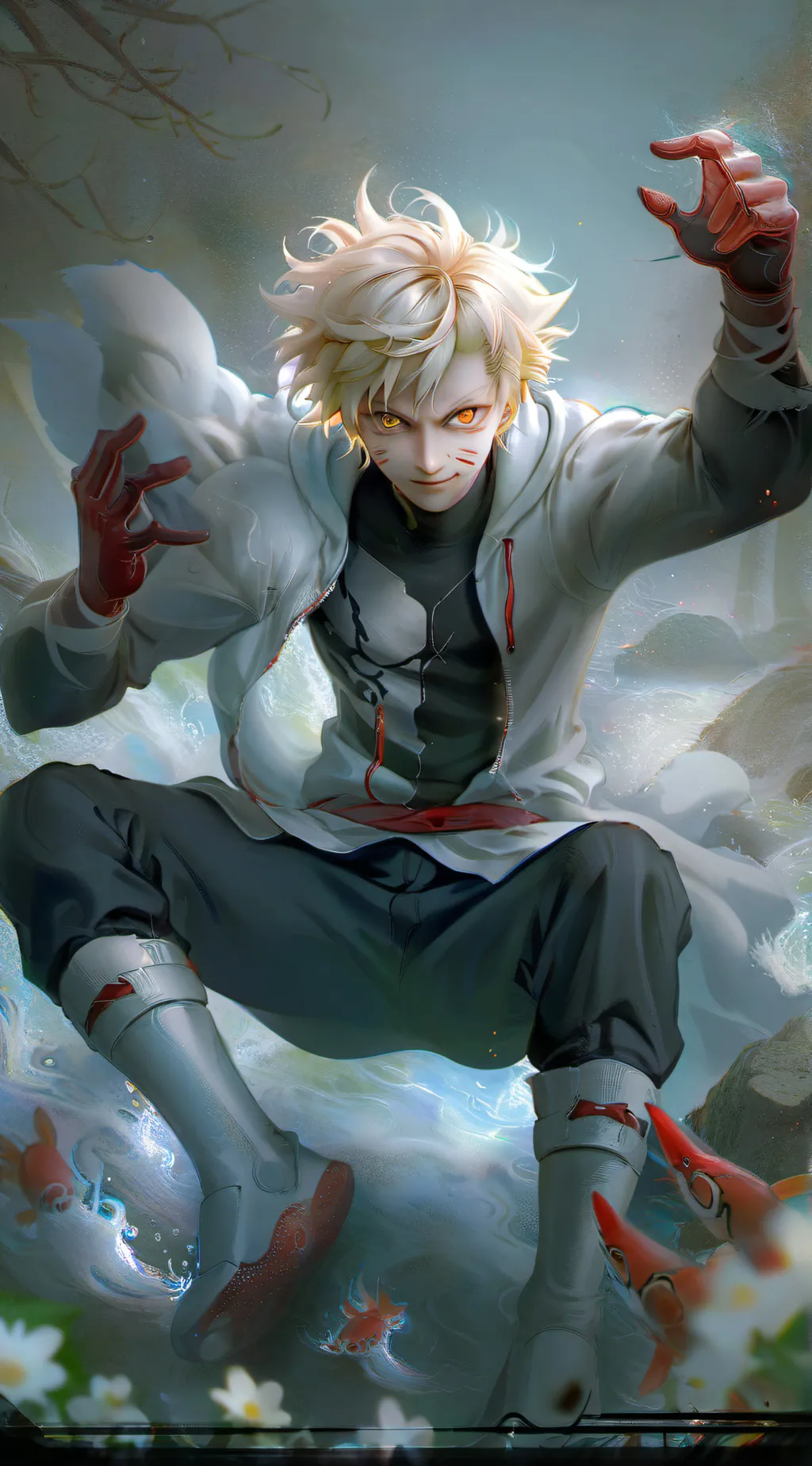ai character: Mha cold background
