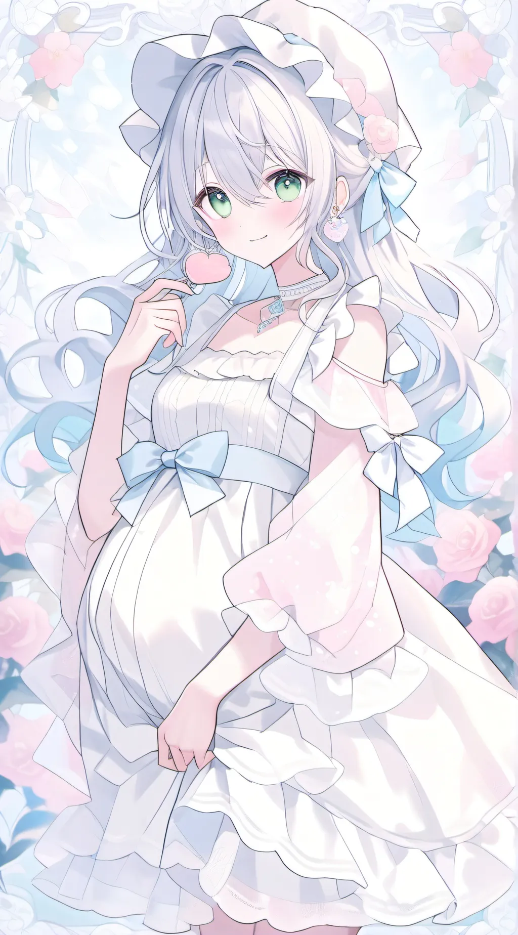 ai character: Pregnant test background