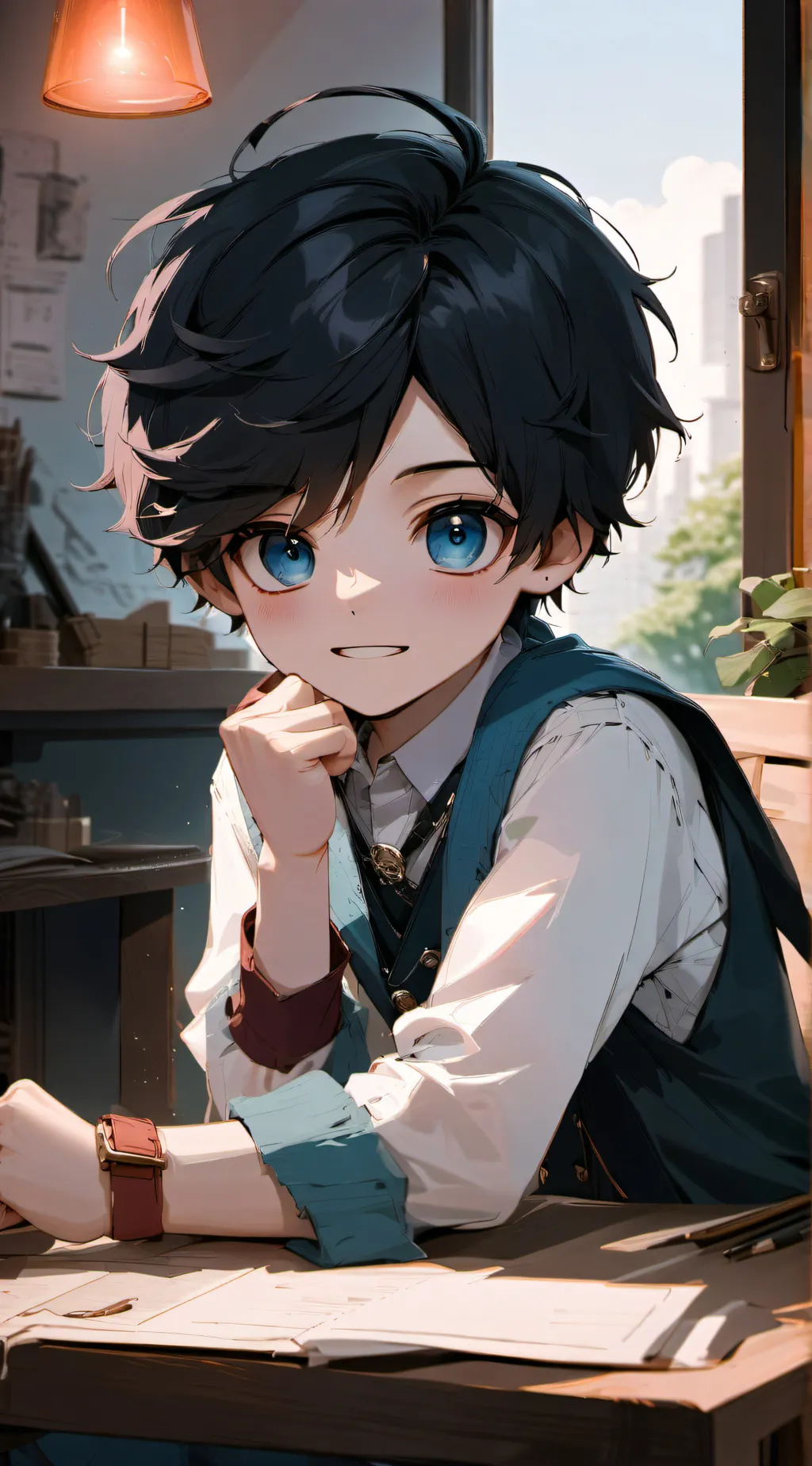 ai character: Leon background