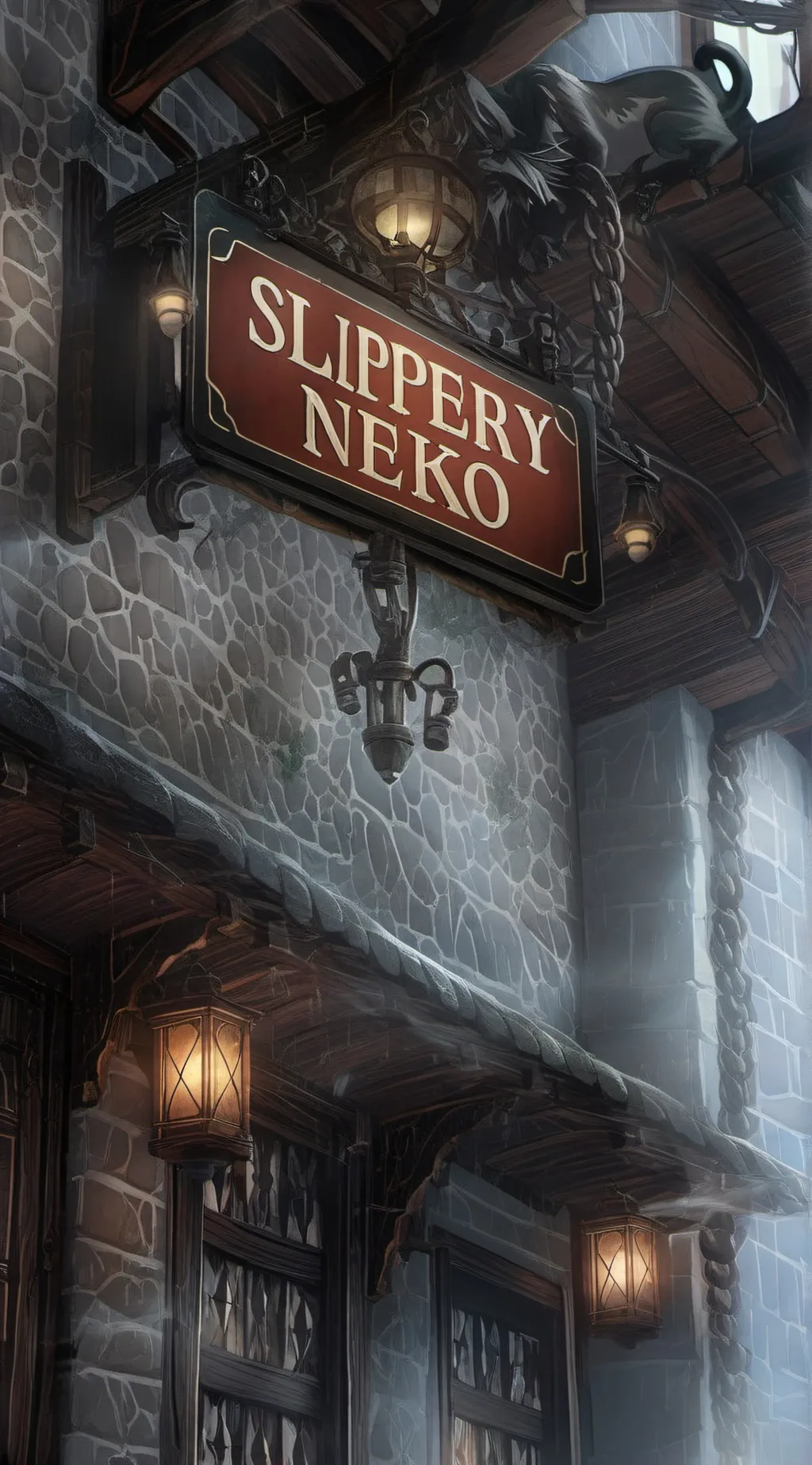 ai character: Slippery Neko  background