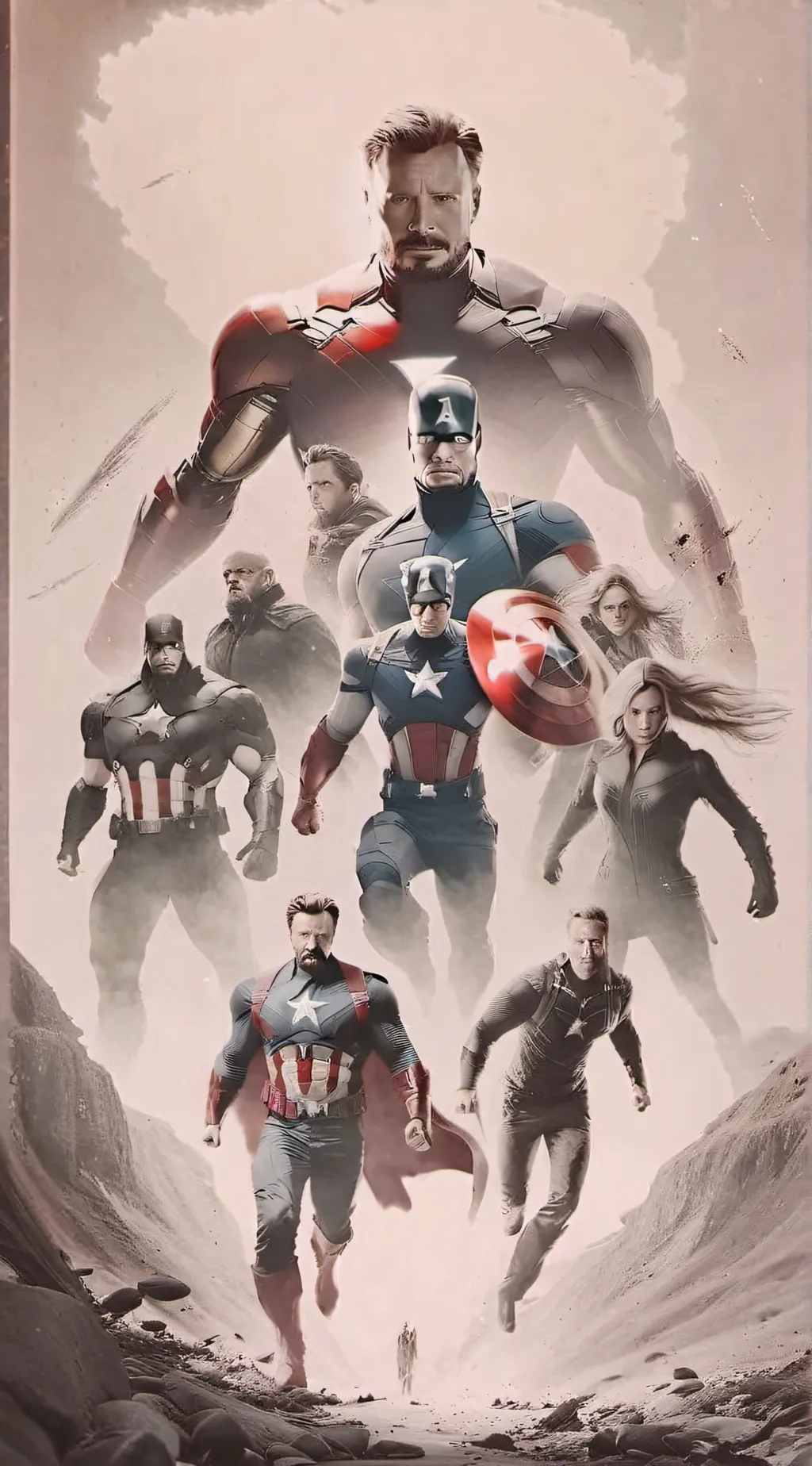 ai character: The Avengers background