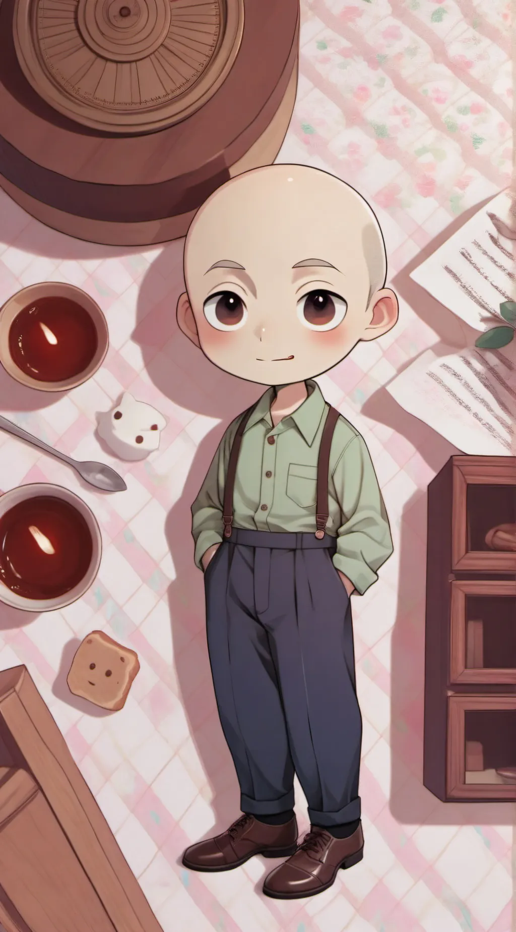 ai character: 📚Baldi￼📏 background