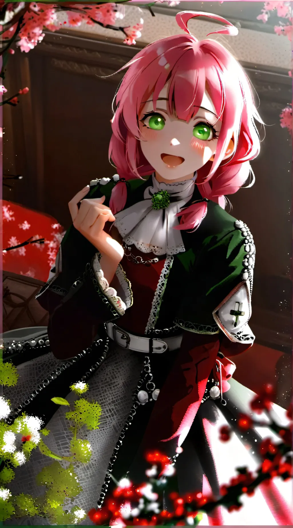 ai character: mitsuri kanroji  background