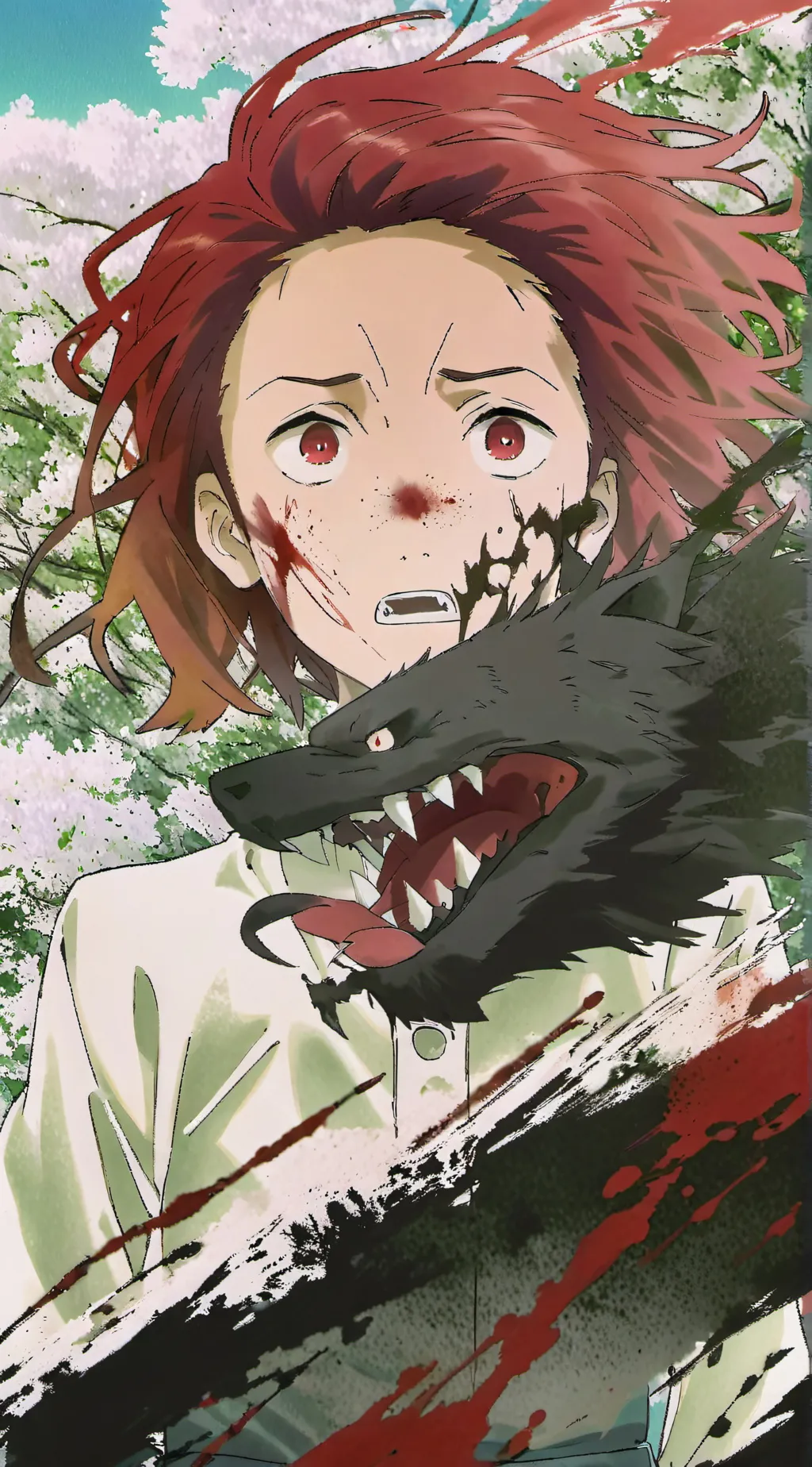 ai character: shin godzilla  background