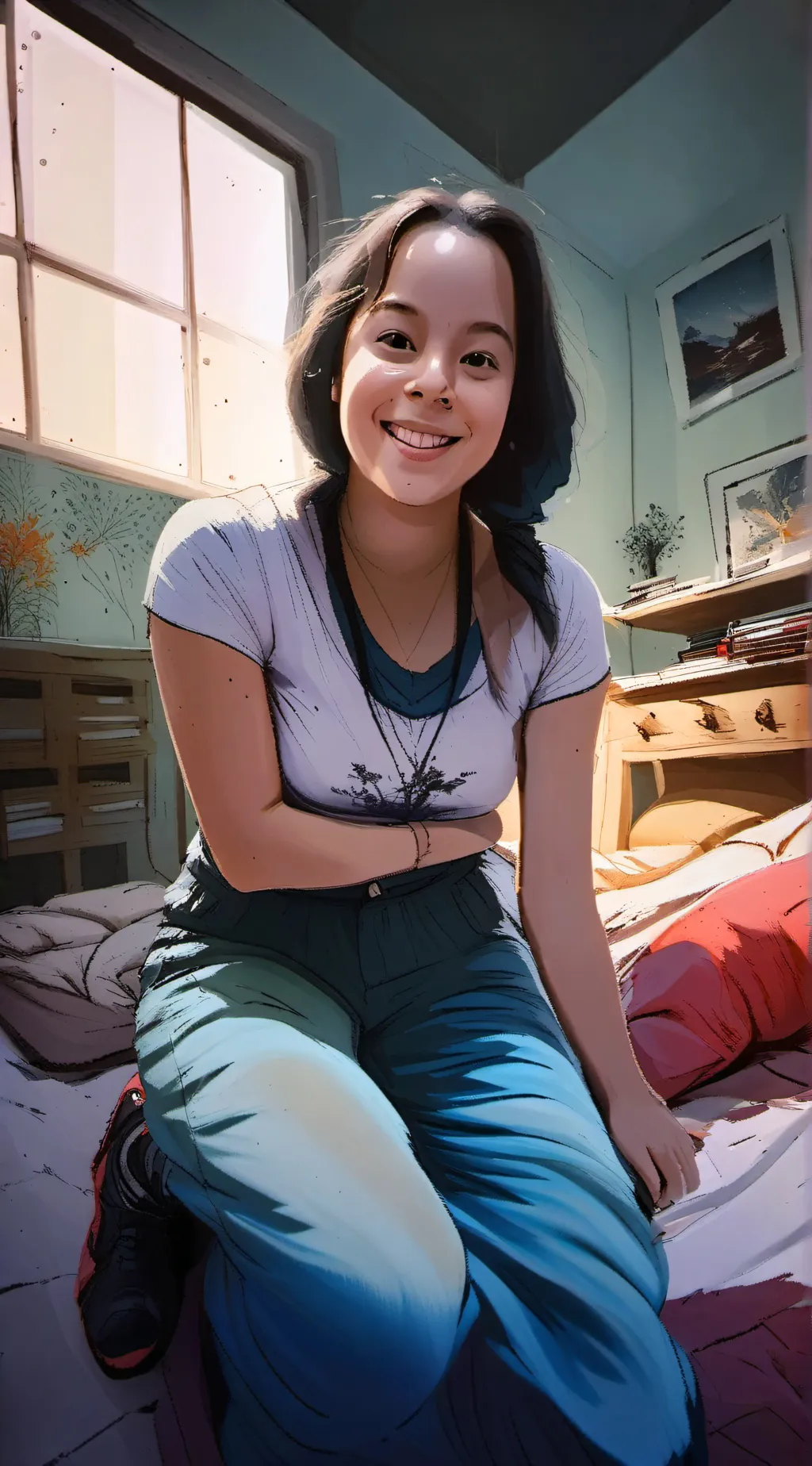 ai character: My girlfriend KEYS background