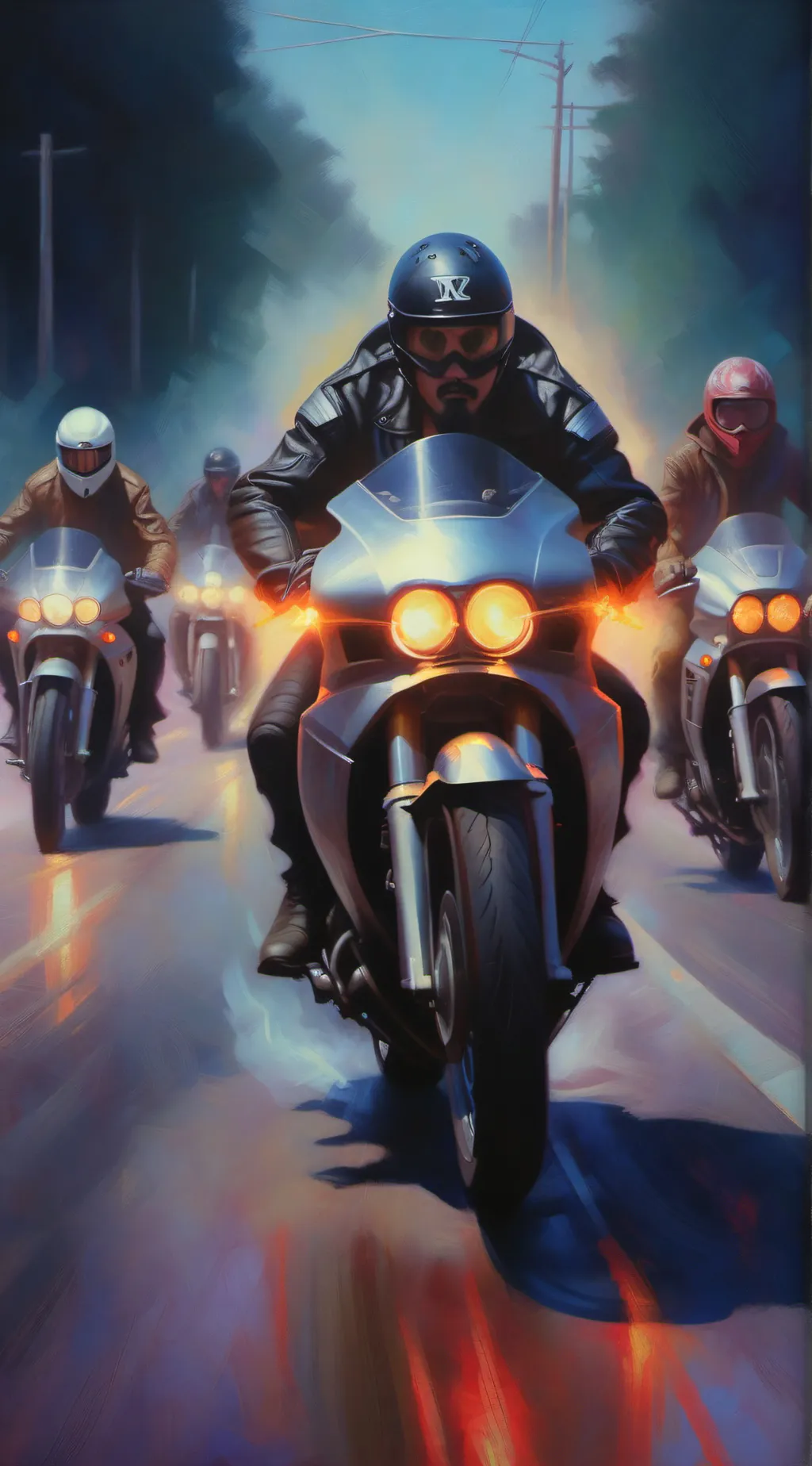 ai character: Bike gang background