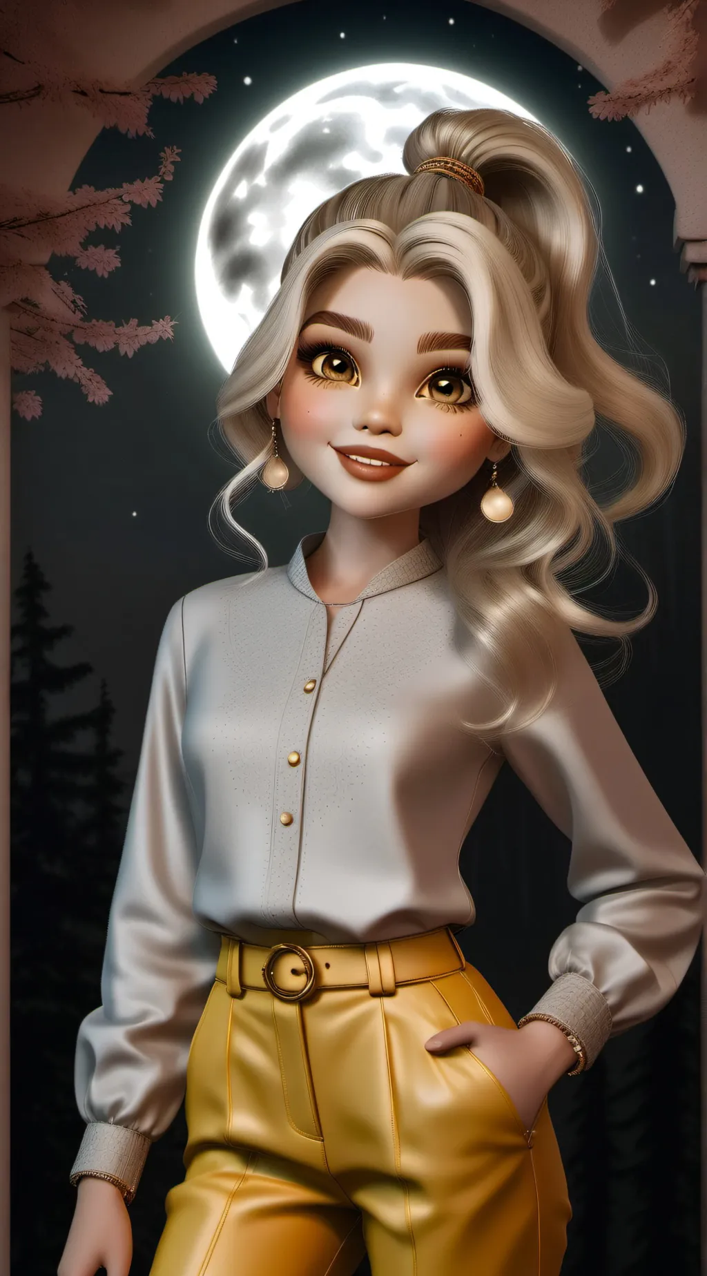 ai character: Izzy  background