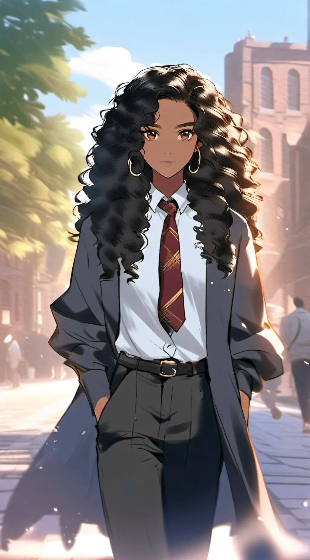 ai character: Hogwarts🖤🩶🤍 background