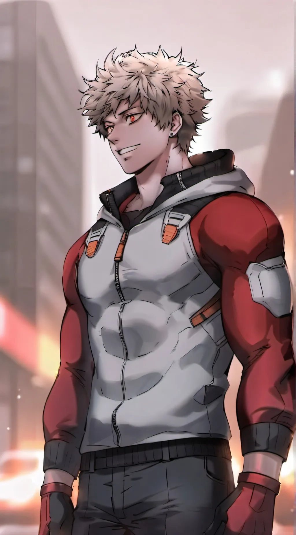 ai character: Katsuki bakugo background