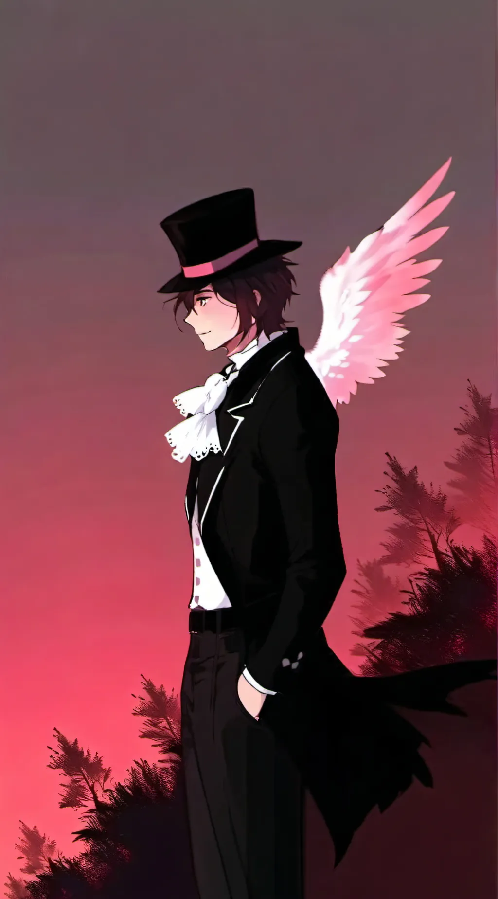 ai character: huskerradiodust  background