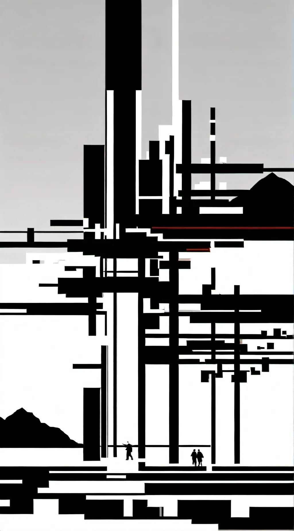 ai character: Glitch background