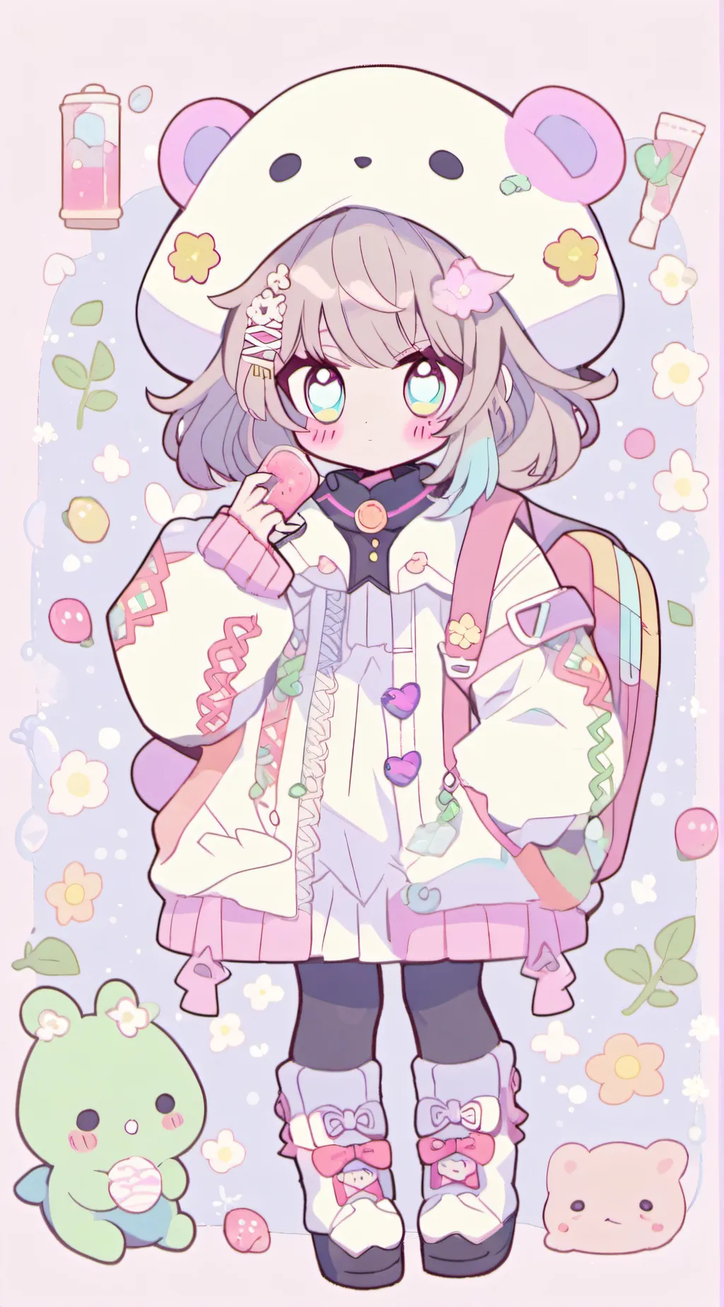 ai character: cookie background