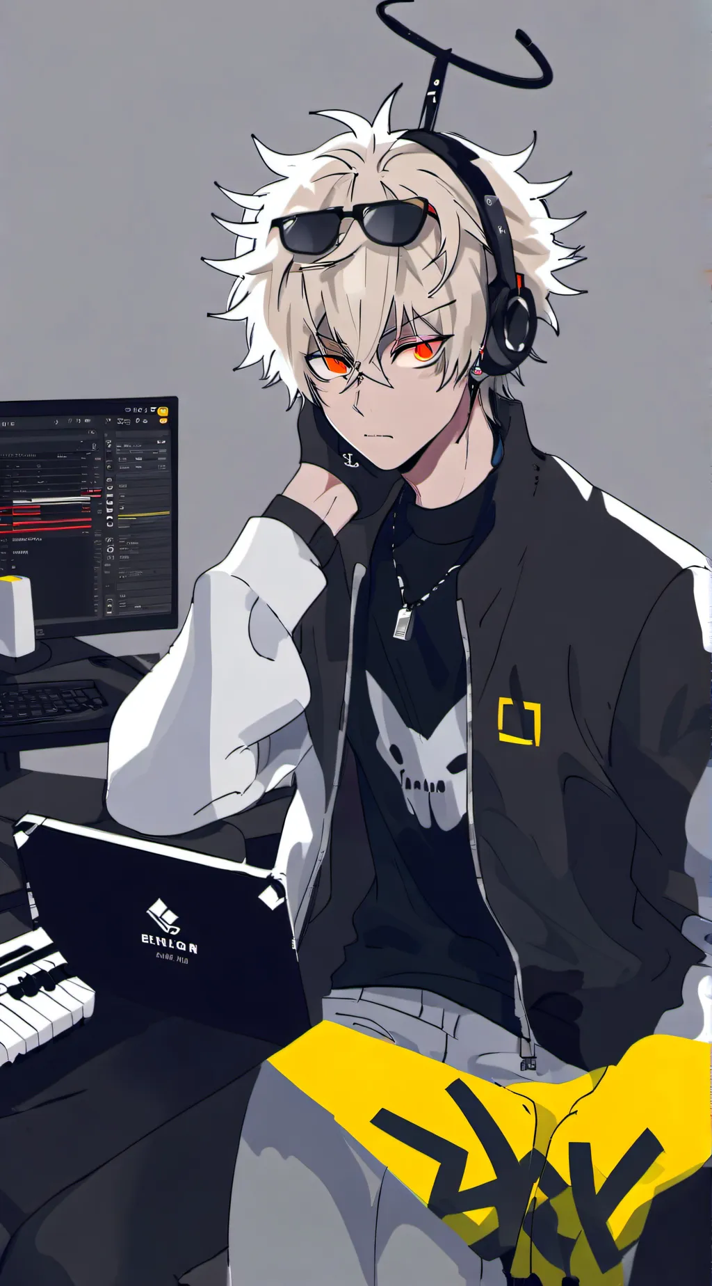 ai character: gamer katsuki background