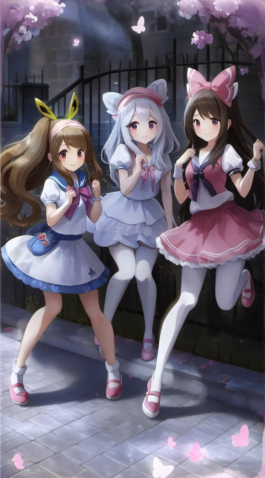ai character: Group of girls background