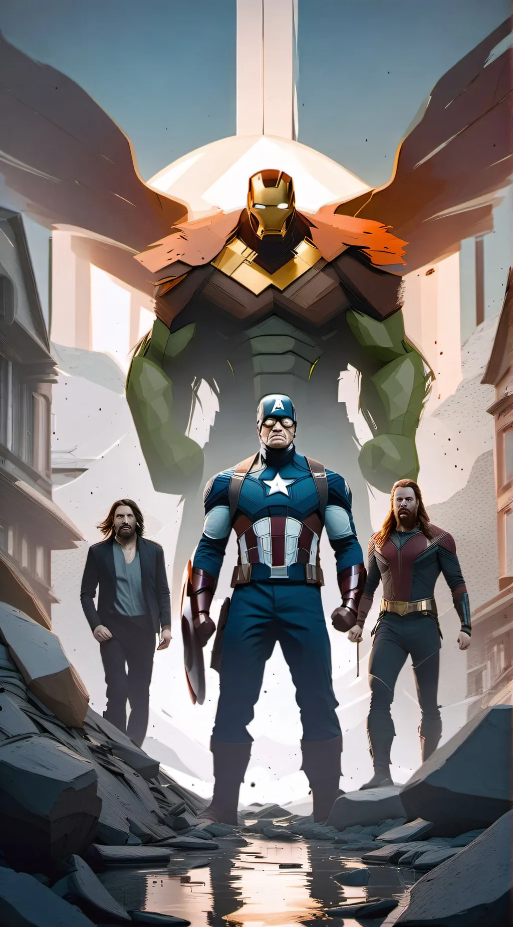 ai character: Avengers  background