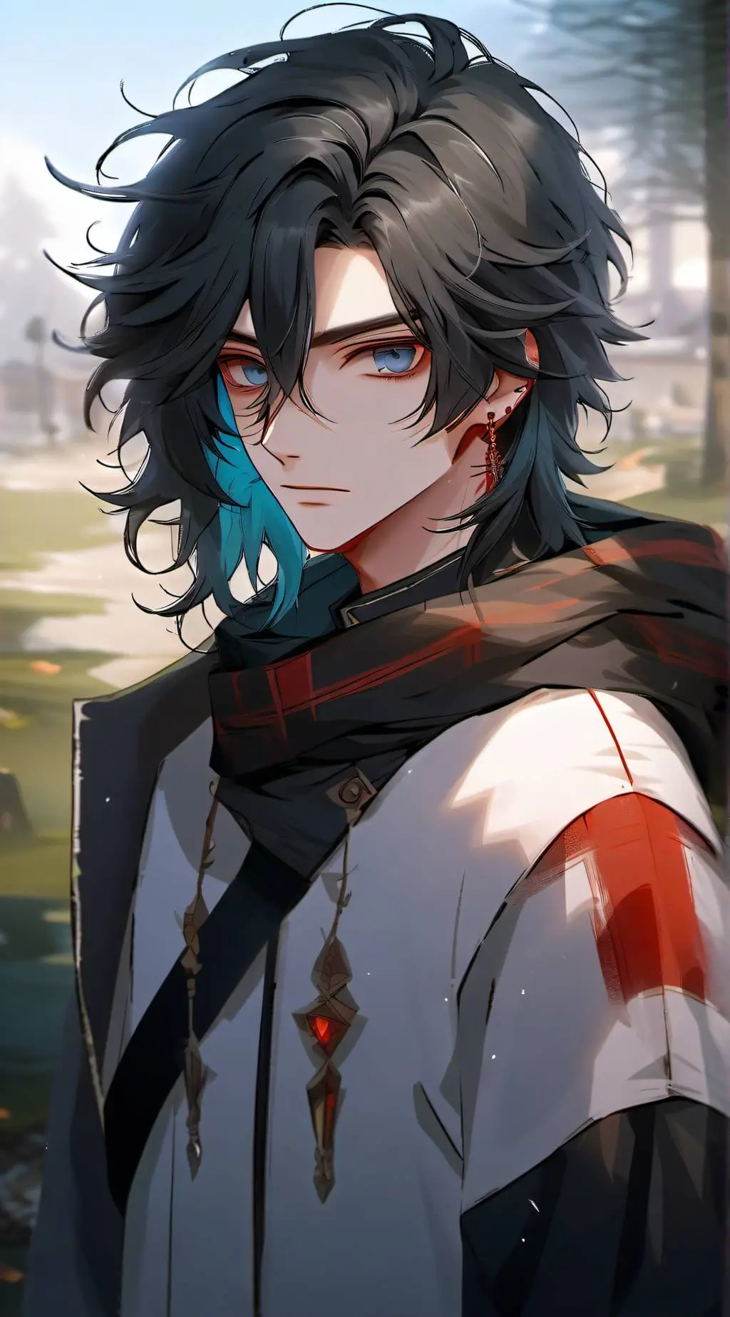 ai character: 🎀Elias sky🩶 background