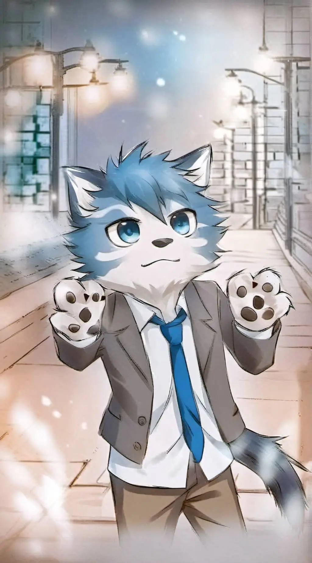ai character: furry infection  background