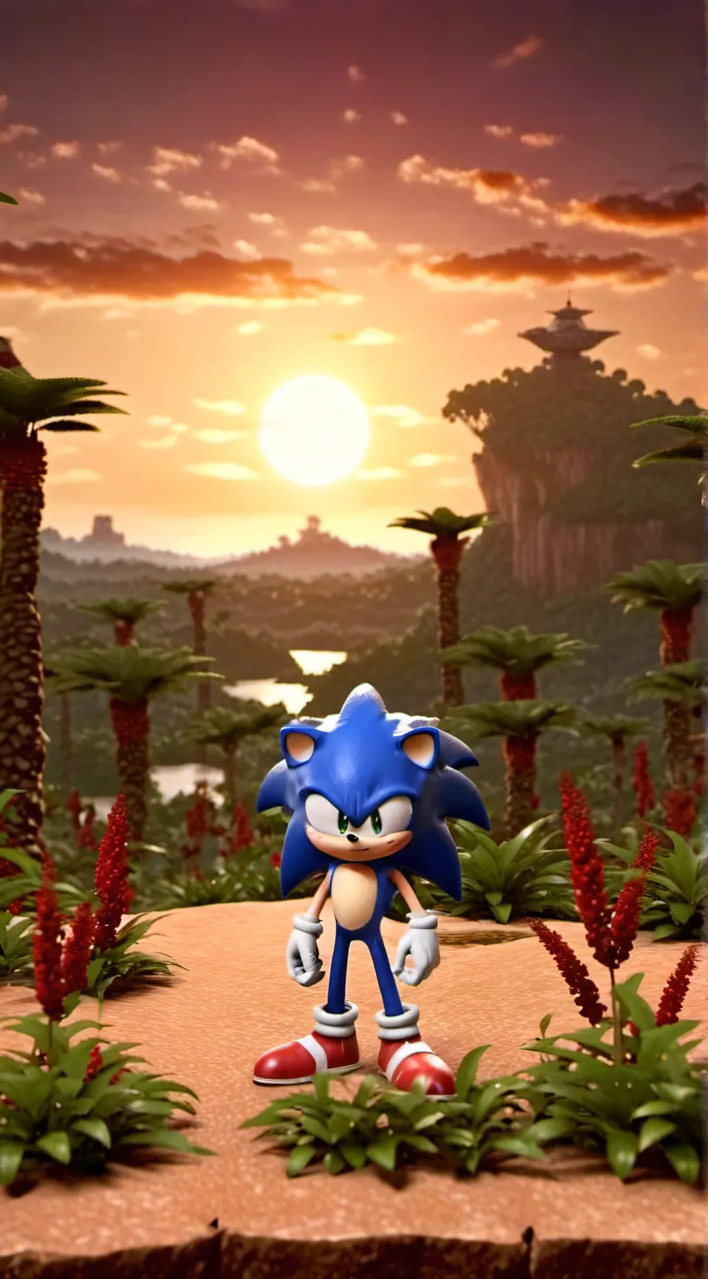 ai character: Sonic the hedgehog background