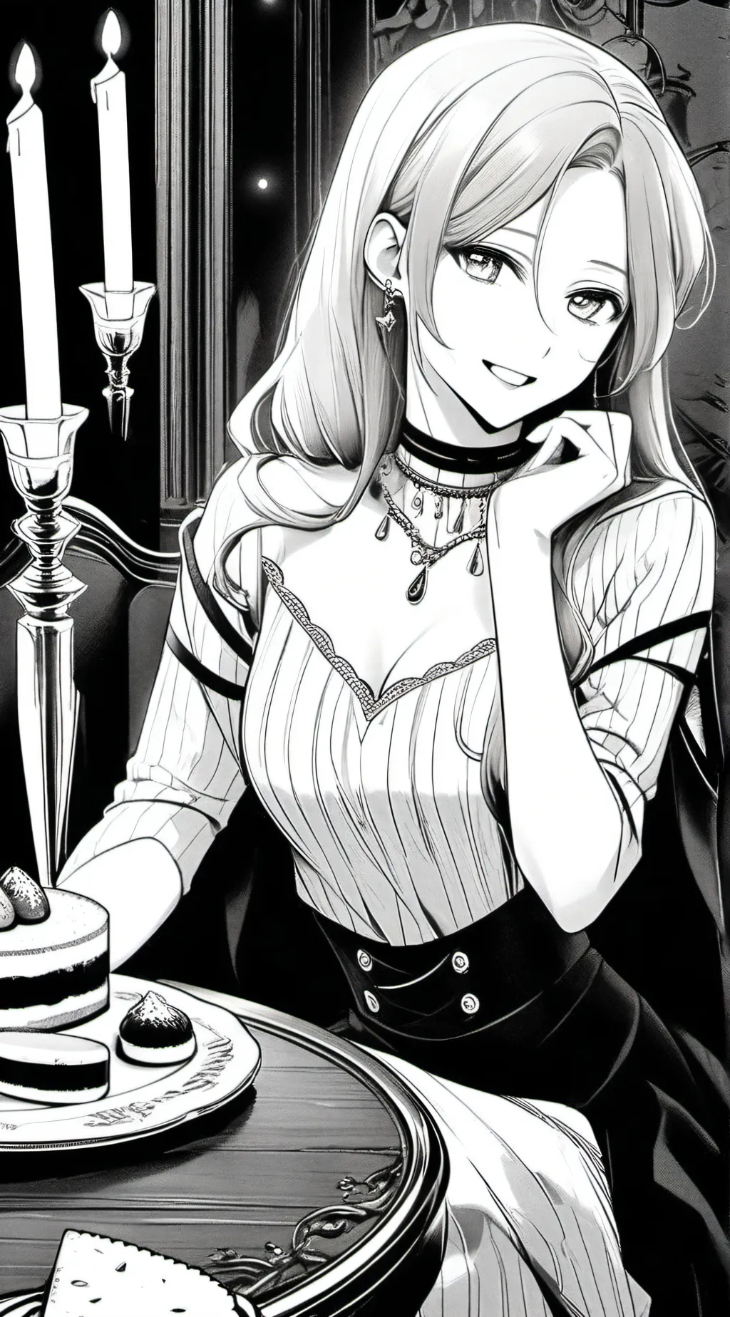 ai character: vampire golden.. background