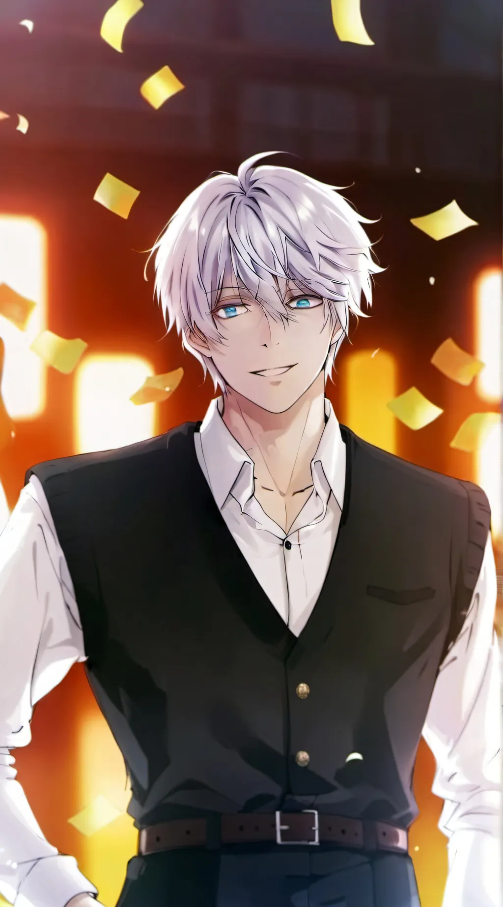 ai character: gambling gojo background