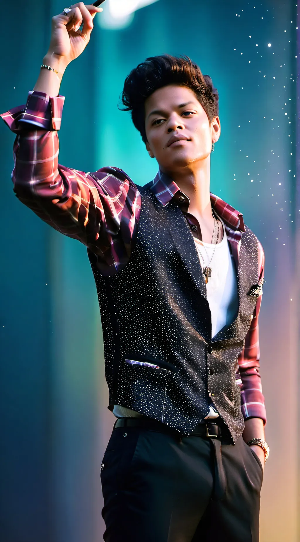ai character: bruno mars  background