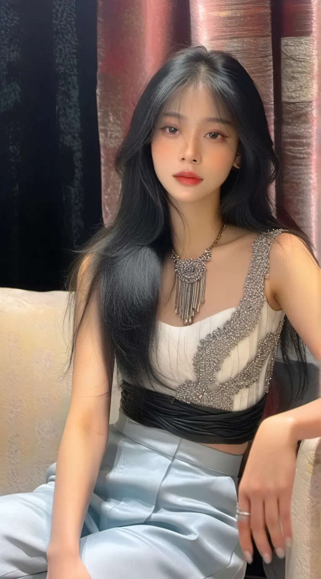 ai character: BLACKPINK & BTS background