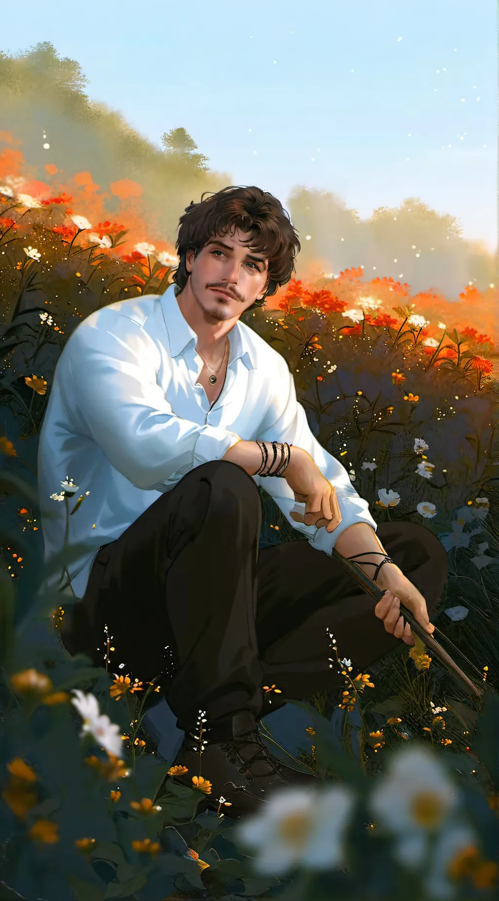 ai character: Benson boone background