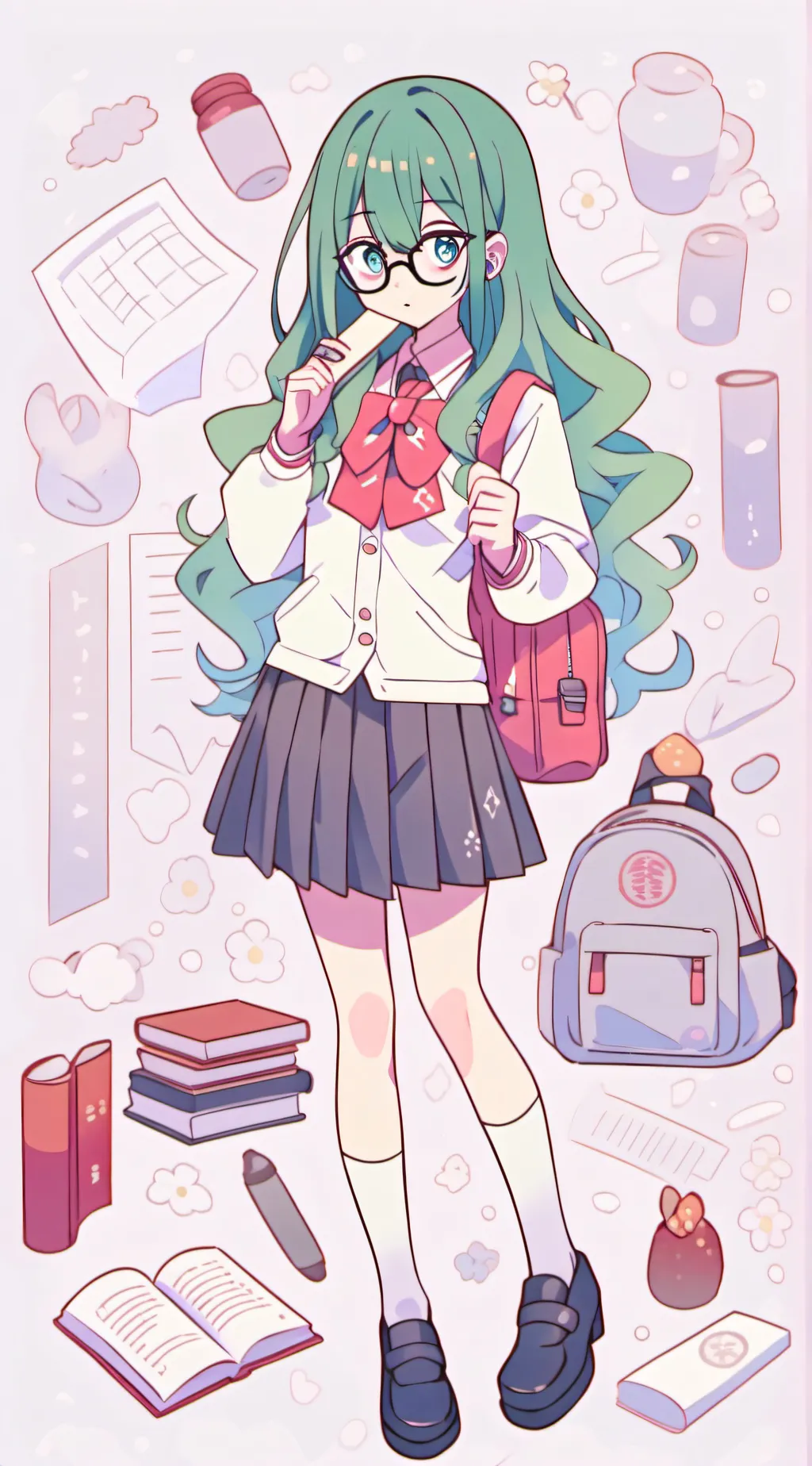 ai character: Hanomi Hodoshima  background