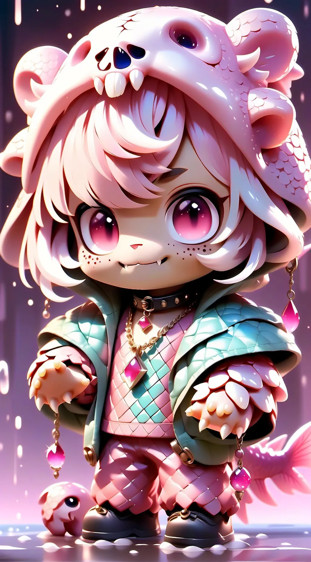ai character: 💗Octi rocky💗 background