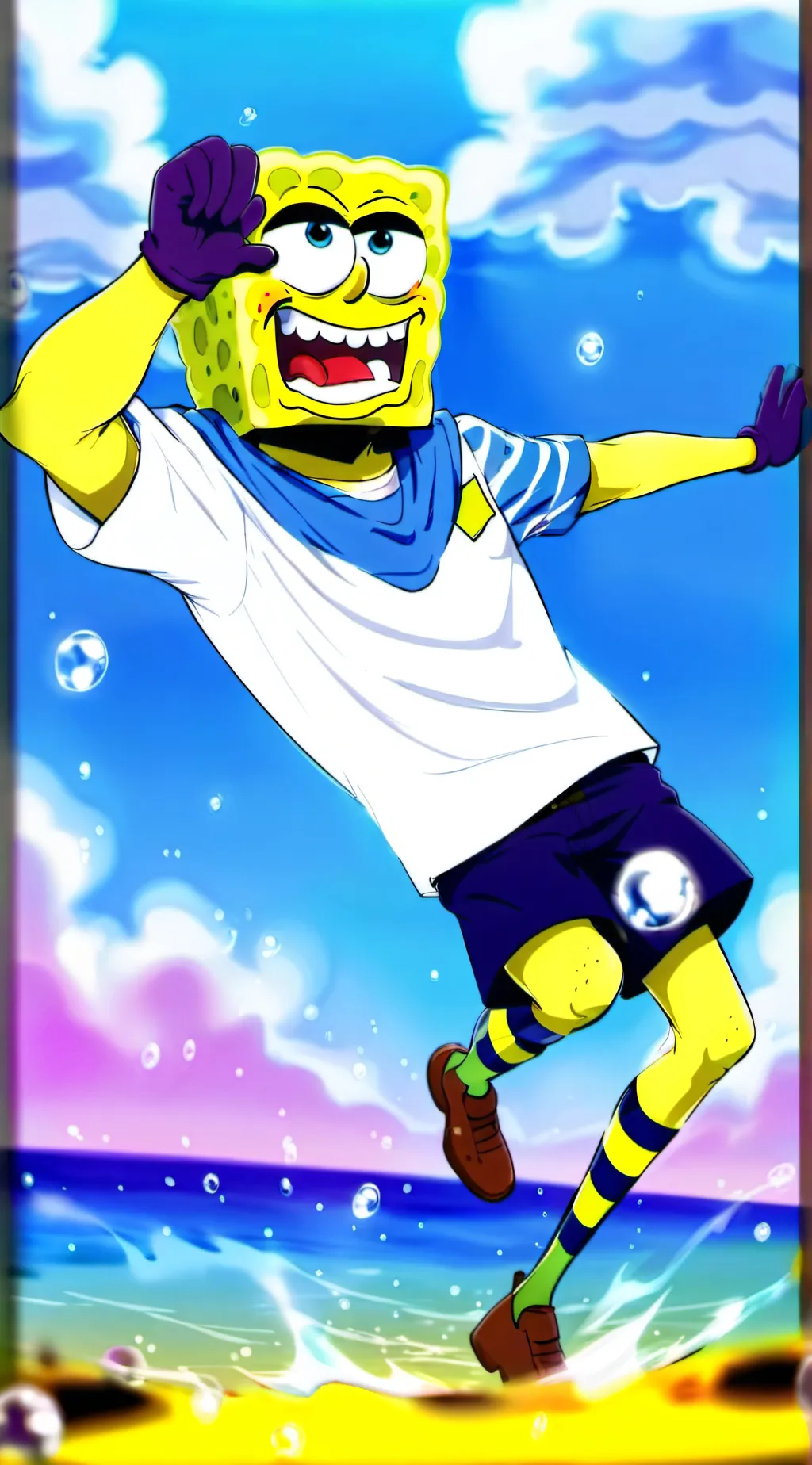 ai character: sponge bub background