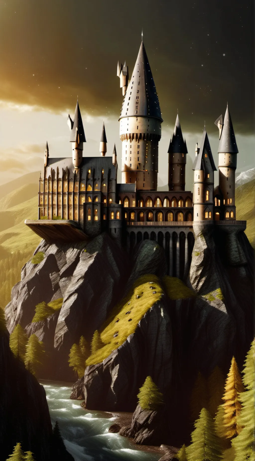 ai character: Hogwarts  background