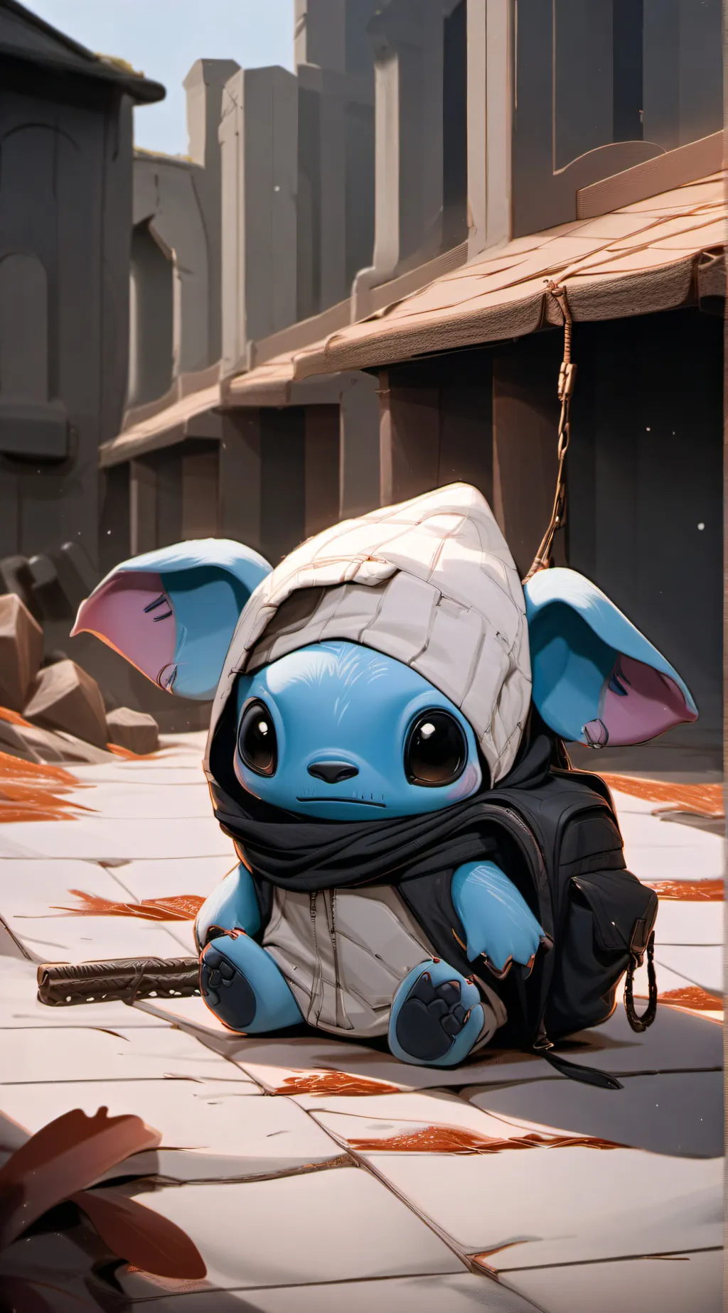 ai character: stitch background