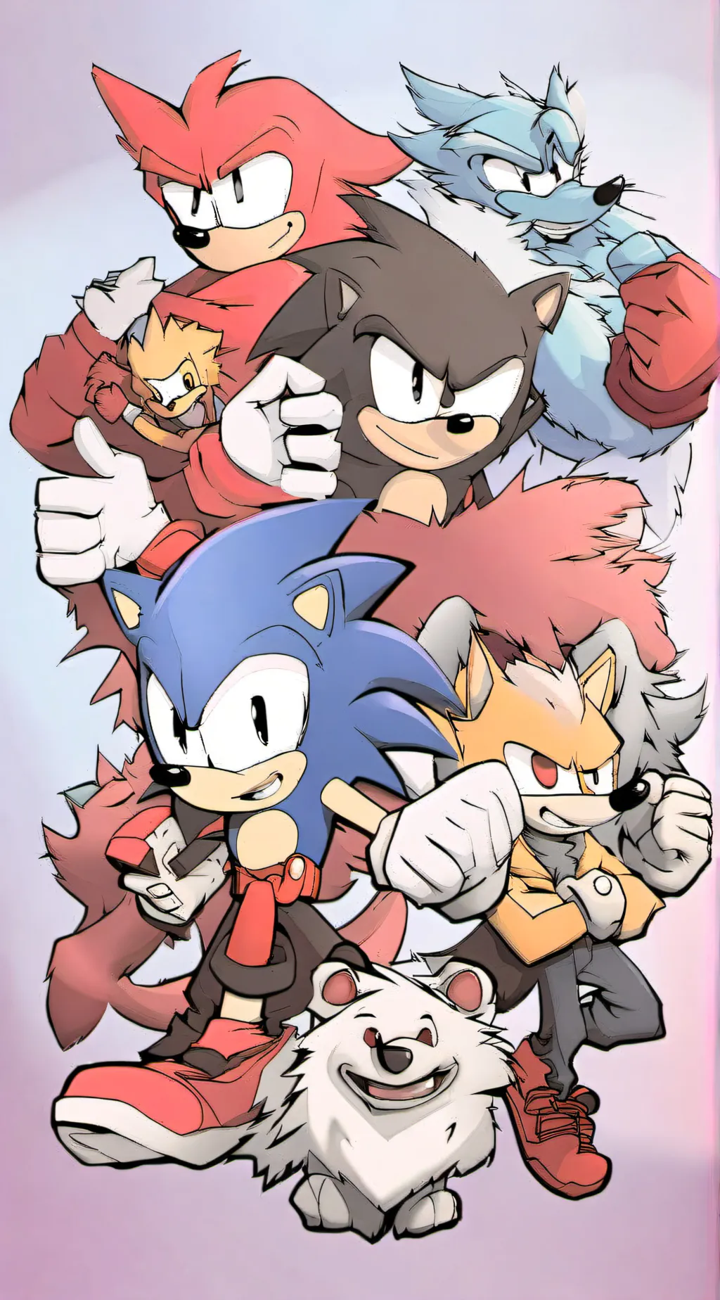 ai character: Sonic road trip background