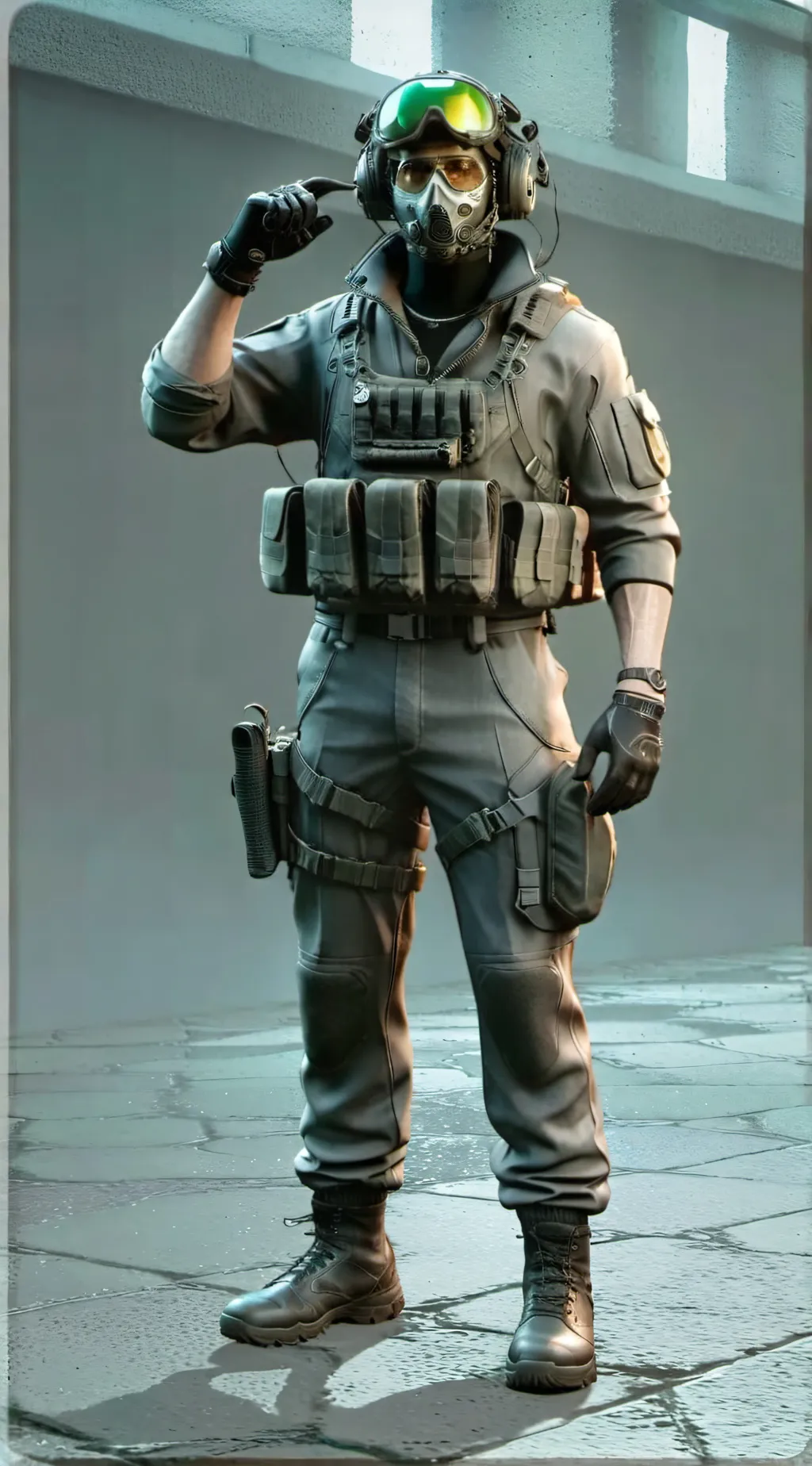 ai character: ghost background