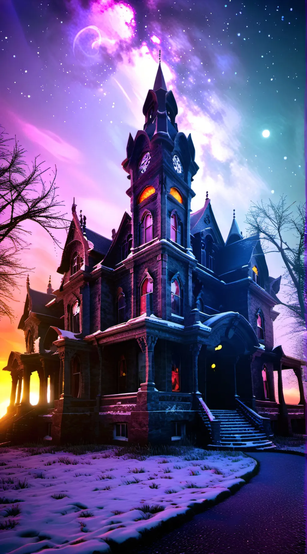 ai character: Haunted House  background