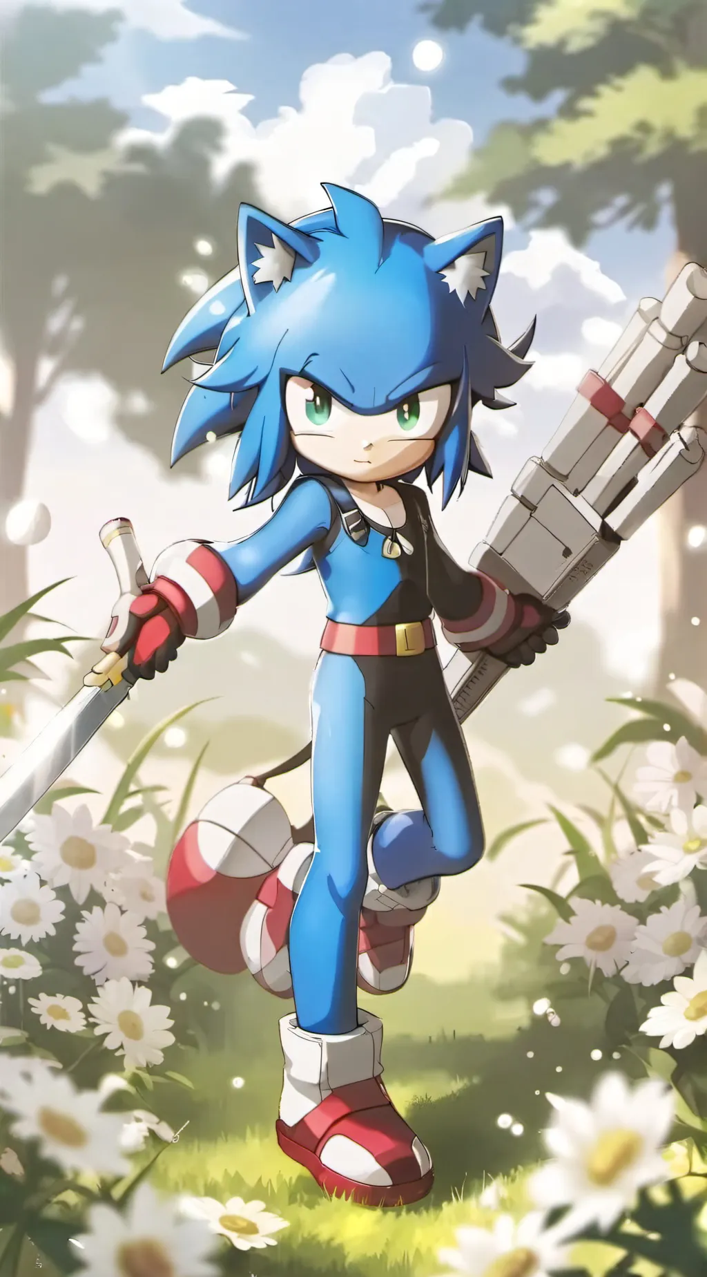 ai character: Sonic x Knuckles background