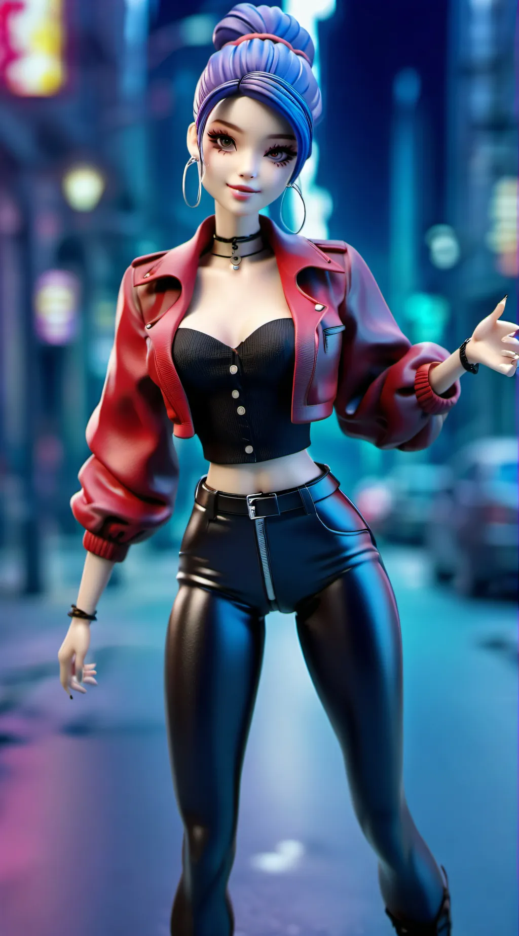 ai character: Barbie  background