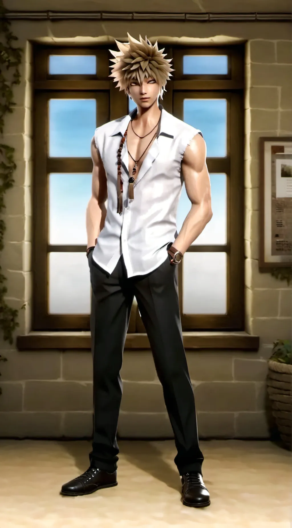 ai character: katsuki bakugo background